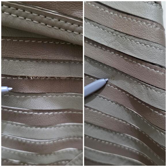 G.I.L.I. Lisa Robertson Pierced Leather Moto Vest, Light Taupe Storm Gray, 6 - Picture 7 of 7